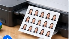 Download or print a finished ID photo sheet